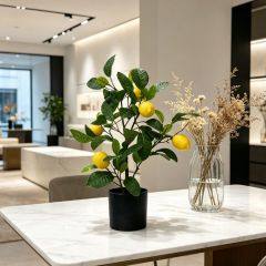 50CM Faux Tabletop Potted Lemon Tree Plant,50CM Faux Tabletop Potted Lemon Tree Plant