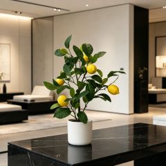 50CM Faux Tabletop Potted Lemon Tree Plant,50CM Faux Tabletop Potted Lemon Tree Plant