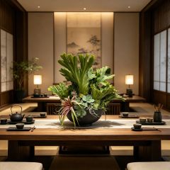 Highly Realistic Potted Faux Mixed Plant / Queen Fern Plant  Arrangement For Interior Tabletop Decor,Highly Realistic Potted Faux Mixed Plant For Interior Tabletop Decor