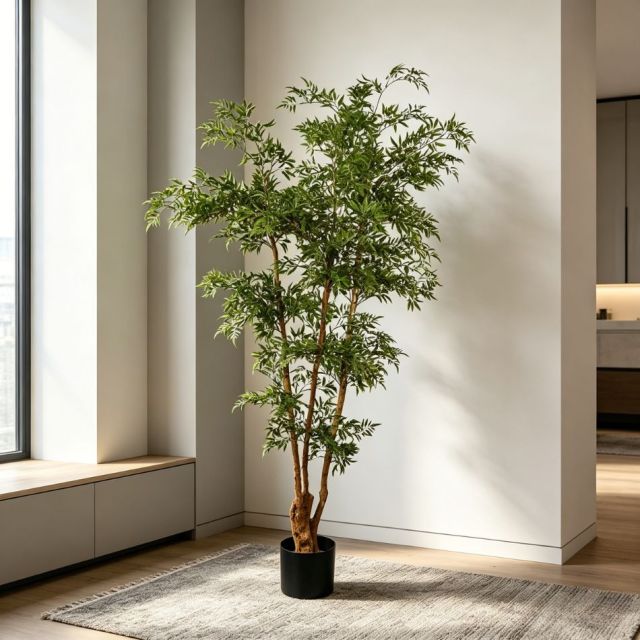 Highly Realistic Artificial Polyscias Tree Home Decor Evergreen Potted Plant,Highly Realistic Artificial Polyscias Tree Home Decor Evergreen Potted Plant