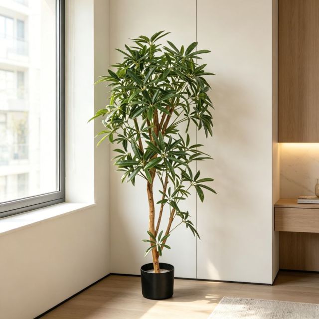Highly Realistic Artificial Schefflera Tree Potted Plant For Home Decor,Highly Realistic Artificial Schefflera Tree Potted Plant For Home Decor