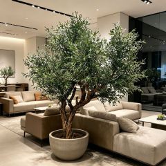360CM Large Artificial Olive Tree Plant in Pot,Custom Design Large Artificial Olive Potted Indoor Tree Plant for Interior Decor