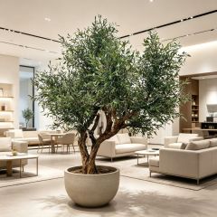 360CM Large Artificial Olive Tree Plant in Pot,Custom Design Large Artificial Olive Potted Indoor Tree Plant for Interior Decor