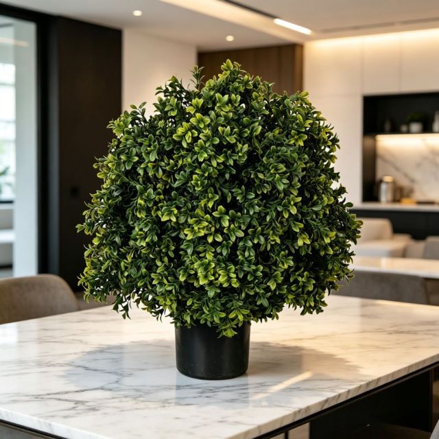 47CM Nearly Natural Artificial Boxwood Potted Plant for Tabletop Decor,47CM Nearly Natural Artificial Boxwood Potted Plant for Tabletop Decor