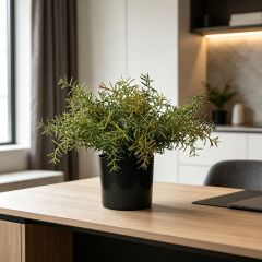 30CM High Simulated Artificial Rosemary Potted Plant for Indoor Decor,30CM High Simulated Artificial Rosemary Potted Plant, Artificial Plants Indoor for Home Office Decor, Realistic Fake Plants for Desk, Small Faux Greenery for Shelf & Bathroom Decor