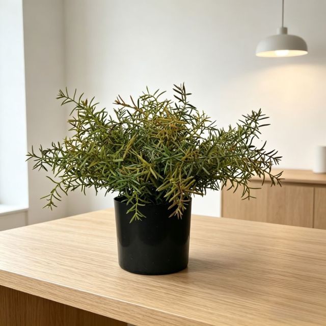 30CM High Simulated Artificial Rosemary Potted Plant for Indoor Decor,30CM High Simulated Artificial Rosemary Potted Plant, Artificial Plants Indoor for Home Office Decor, Realistic Fake Plants for Desk, Small Faux Greenery for Shelf & Bathroom Decor