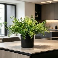 30CM High Simulated Artificial Rosemary Potted Plant for Indoor Decor,30CM High Simulated Artificial Rosemary Potted Plant, Artificial Plants Indoor for Home Office Decor, Realistic Fake Plants for Desk, Small Faux Greenery for Shelf & Bathroom Decor