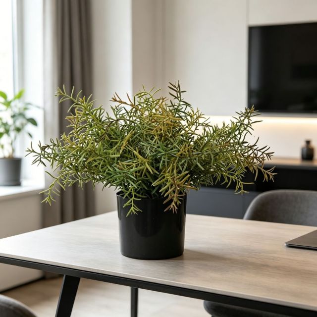 30CM High Simulated Artificial Rosemary Potted Plant for Indoor Decor,30CM High Simulated Artificial Rosemary Potted Plant, Artificial Plants Indoor for Home Office Decor, Realistic Fake Plants for Desk, Small Faux Greenery for Shelf & Bathroom Decor