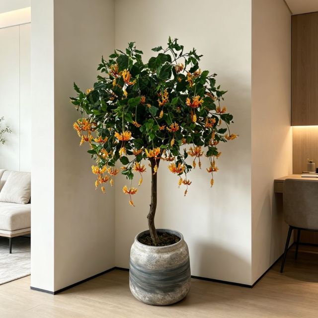 155CM Custom Design Decorative Artificial Wisteria Tree in Pot,155CM Custom Design Decorative Artificial Osmanthus tree in Pot