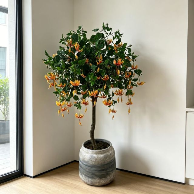 155CM Custom Design Decorative Artificial Wisteria Tree in Pot,155CM Custom Design Decorative Artificial Osmanthus tree in Pot