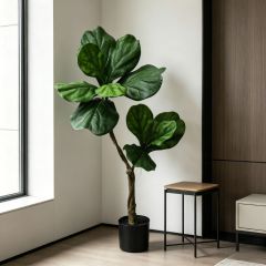 90CM High Simulated Artificial Fiddle Leaf Fig Potted Tree for Home/Office/Hotel Decor,90CM High Simulated Artificial Fiddle Leaf Fig Potted Tree for Home/Office/Hotel Decor
