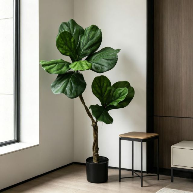 90CM High Simulated Artificial Fiddle Leaf Fig Potted Tree for Home/Office/Hotel Decor,90CM High Simulated Artificial Fiddle Leaf Fig Potted Tree for Home/Office/Hotel Decor