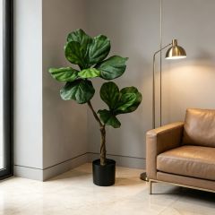 90CM High Simulated Artificial Fiddle Leaf Fig Potted Tree for Home/Office/Hotel Decor,90CM High Simulated Artificial Fiddle Leaf Fig Potted Tree for Home/Office/Hotel Decor