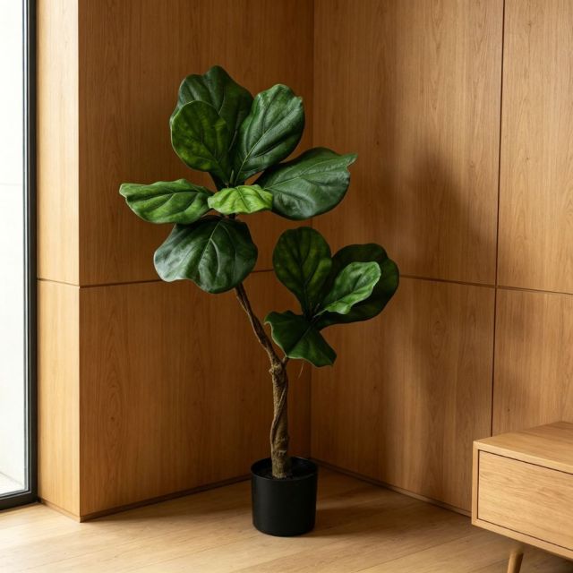 90CM High Simulated Artificial Fiddle Leaf Fig Potted Tree for Home/Office/Hotel Decor,90CM High Simulated Artificial Fiddle Leaf Fig Potted Tree for Home/Office/Hotel Decor