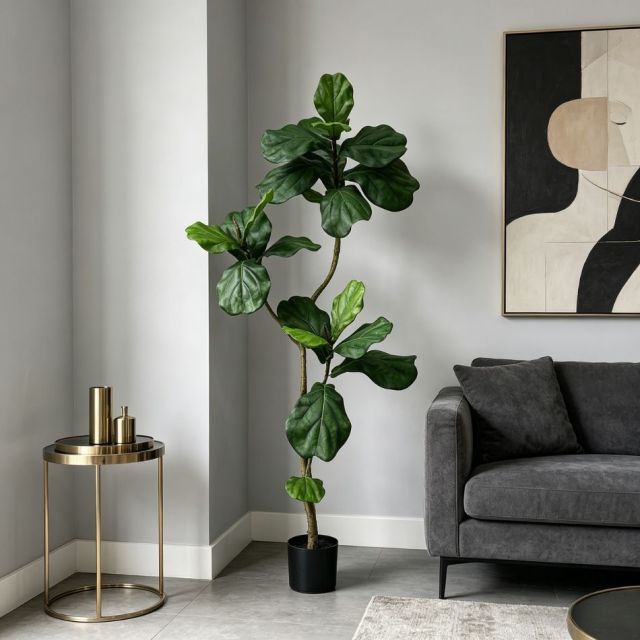 150CM High Simulated Potted Artificial Fiddle Leaf Fig Tree	for Home Decor,150CM High Simulated Potted Artificial Fiddle Leaf Fig Tree	for Home Decor