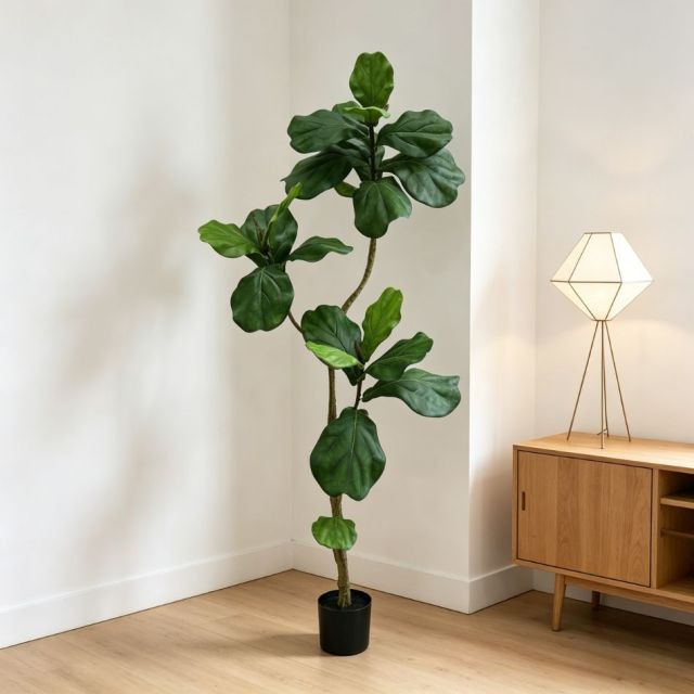 150CM High Simulated Potted Artificial Fiddle Leaf Fig Tree	for Home Decor,150CM High Simulated Potted Artificial Fiddle Leaf Fig Tree	for Home Decor