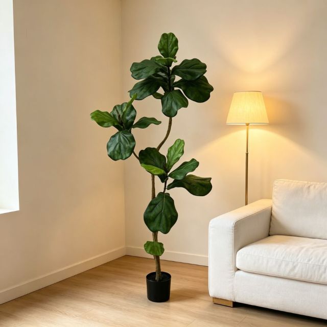 150CM High Simulated Potted Artificial Fiddle Leaf Fig Tree	for Home Decor,150CM High Simulated Potted Artificial Fiddle Leaf Fig Tree	for Home Decor