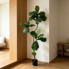 150CM High Simulated Potted Artificial Fiddle Leaf Fig Tree	for Home Decor,150CM High Simulated Potted Artificial Fiddle Leaf Fig Tree	for Home Decor