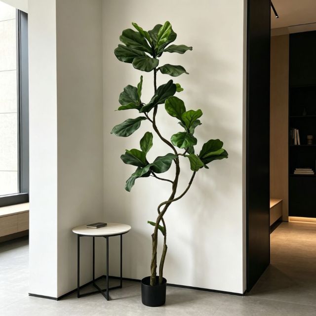 180CM Nearly Natural Artificial Potted Fiddle Leaf Fig Tree for Indoor Decor,180CM Nearly Natural Artificial Potted Fiddle Leaf Fig Tree for Indoor Decor