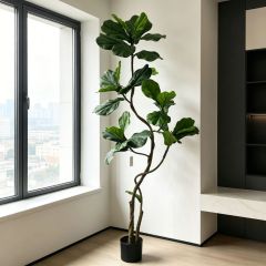 180CM Nearly Natural Artificial Potted Fiddle Leaf Fig Tree for Indoor Decor,180CM Nearly Natural Artificial Potted Fiddle Leaf Fig Tree for Indoor Decor