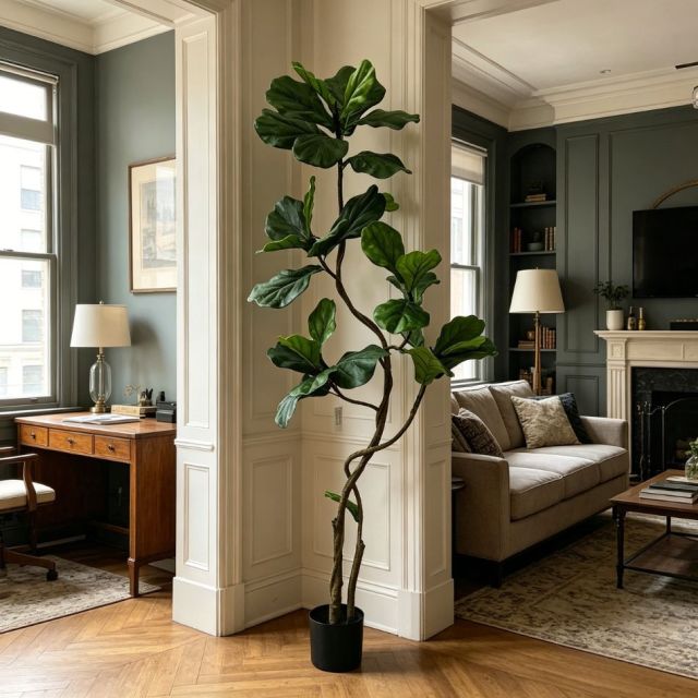 180CM Nearly Natural Artificial Potted Fiddle Leaf Fig Tree for Indoor Decor,180CM Nearly Natural Artificial Potted Fiddle Leaf Fig Tree for Indoor Decor