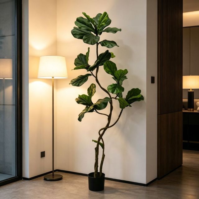 180CM Nearly Natural Artificial Potted Fiddle Leaf Fig Tree for Indoor Decor,180CM Nearly Natural Artificial Potted Fiddle Leaf Fig Tree for Indoor Decor