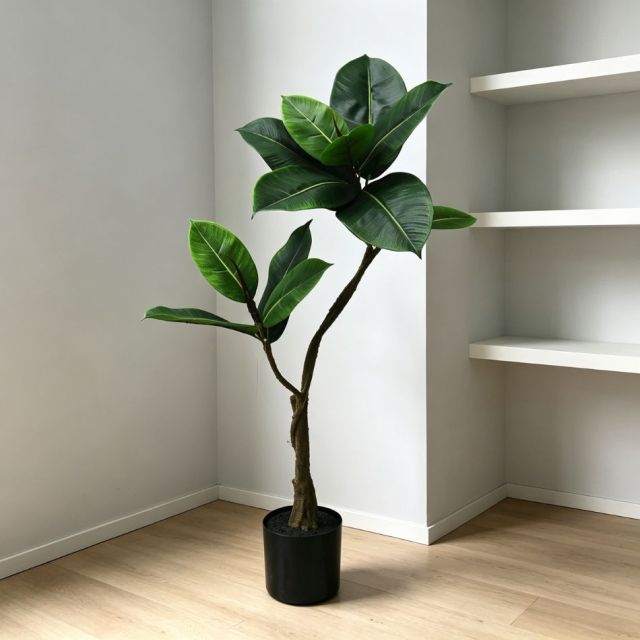 90CM Highly Realistic Modern Home Decor Artificial Rubber Tree in Pot,90CM Highly Realistic Modern Home Decor Artificial Rubber Tree in Pot