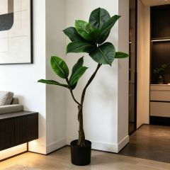 90CM Highly Realistic Modern Home Decor Artificial Rubber Tree in Pot,90CM Highly Realistic Modern Home Decor Artificial Rubber Tree in Pot