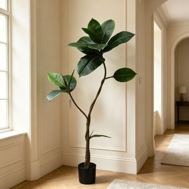 120CM Premium Quality Artificial Potted Rubber Tree for Indoor Decor,120CM Premium Quality Artificial Potted Rubber Tree for Indoor Decor