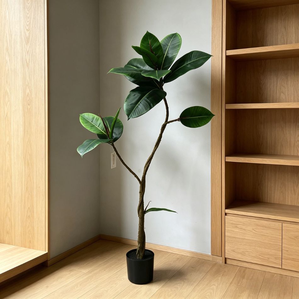 120CM Premium Quality Artificial Potted Rubber Tree for Indoor Decor,120CM Premium Quality Artificial Potted Rubber Tree for Indoor Decor
