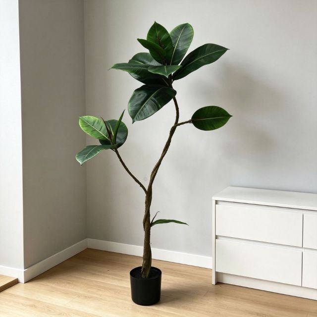 120CM Premium Quality Artificial Potted Rubber Tree for Indoor Decor,120CM Premium Quality Artificial Potted Rubber Tree for Indoor Decor