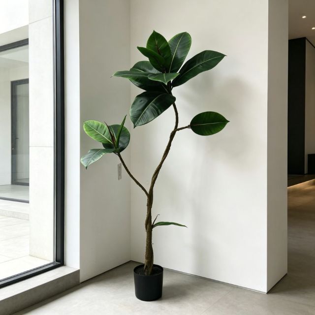 120CM Premium Quality Artificial Potted Rubber Tree for Indoor Decor,120CM Premium Quality Artificial Potted Rubber Tree for Indoor Decor