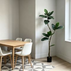 150CM High Simulated Modern House Decor Artificial Rubber Tree in Pot,150CM High Simulated Modern House Decor Artificial Rubber Tree in Pot