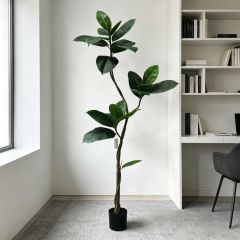 150CM High Simulated Modern House Decor Artificial Rubber Tree in Pot,150CM High Simulated Modern House Decor Artificial Rubber Tree in Pot