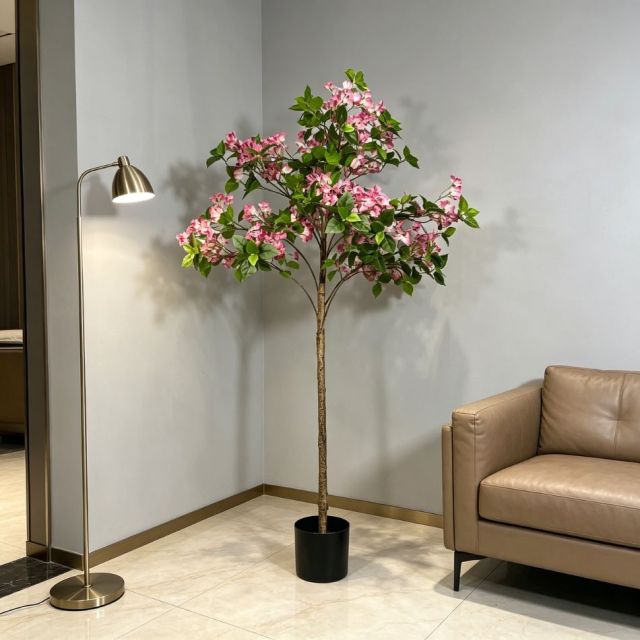 150CM Nearly Natural Artificial Bougainvillea Flower Tree Potted Plant for interior Decor,150CM Nearly Natural Artificial Bougainvillea Tree Potted Plant for interior Decor