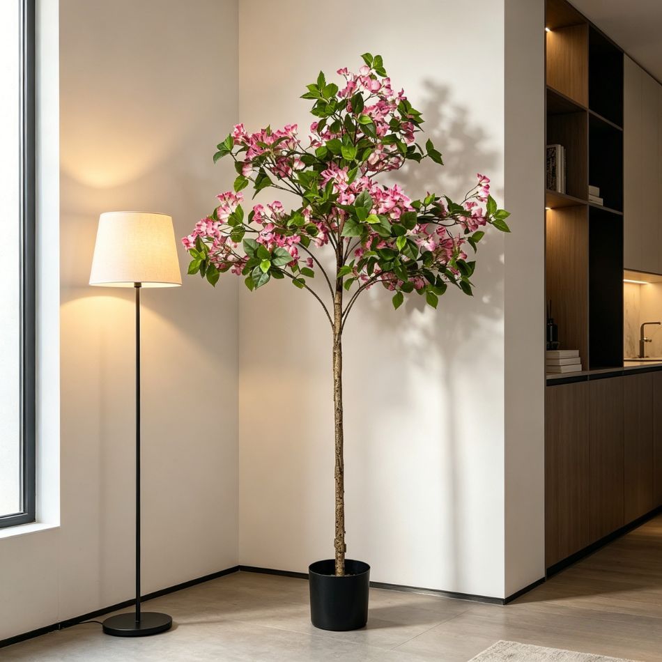 150CM Nearly Natural Artificial Bougainvillea Flower Tree Potted Plant for interior Decor,150CM Nearly Natural Artificial Bougainvillea Tree Potted Plant for interior Decor