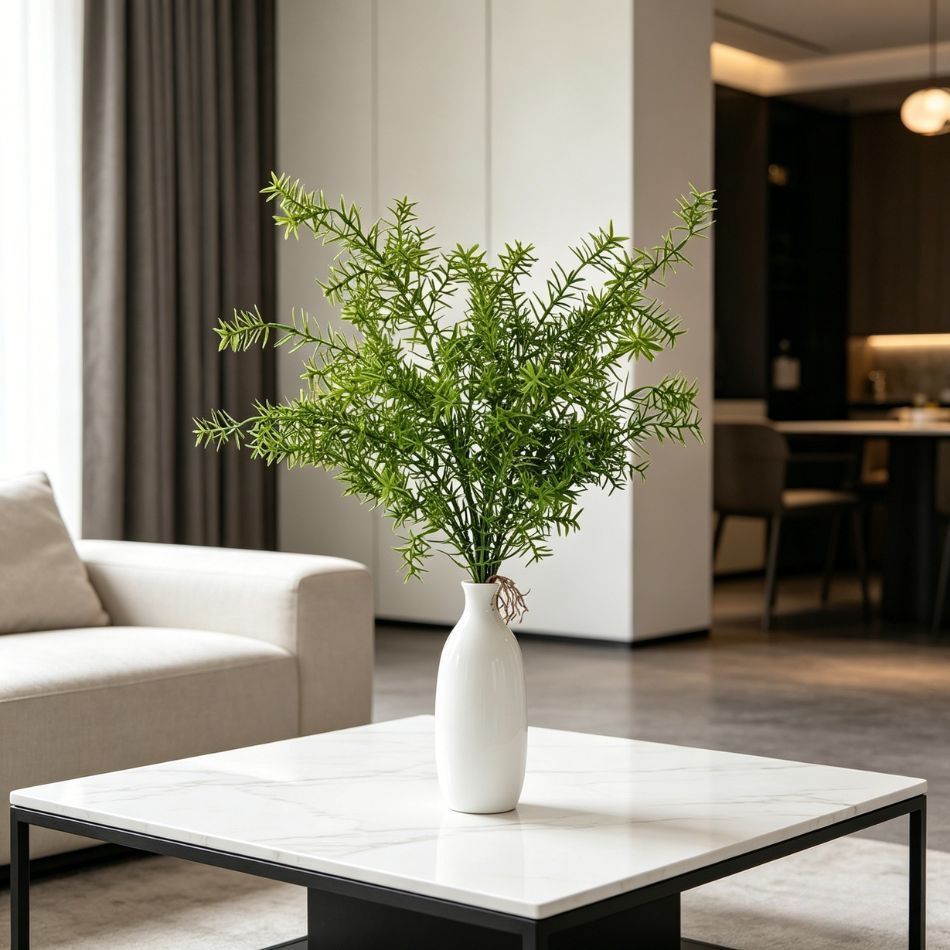  Highly Realistic Faux Asparagus Fake Plants Greenery Stems for Vase Bouquets Home Office Wedding Greenery Decor,Highly Realistic Faux Asparagus Fake Plants Greenery Stems for Vase Bouquets Home Office Wedding Greenery Decor