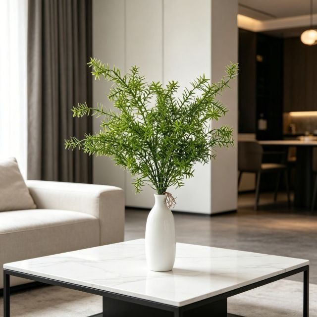  Highly Realistic Faux Asparagus Fake Plants Greenery Stems for Vase Bouquets Home Office Wedding Greenery Decor,Highly Realistic Faux Asparagus Fake Plants Greenery Stems for Vase Bouquets Home Office Wedding Greenery Decor