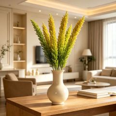 Foxtail Fern Artificial Greenery Stems,Fake Radix Asparagi Plants for Table Vase Filler Farmhouse Indoor Outdoor Home Decoration,Foxtail Fern Artificial Greenery Stems,Fake Radix Asparagi Plants for Table Vase Filler Farmhouse Indoor Outdoor Home Decoration