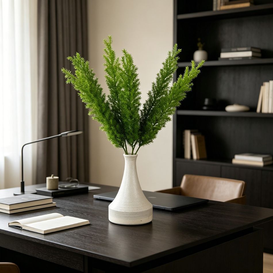 Foxtail Fern Artificial Greenery Stems,Fake Radix Asparagi Plants for Table Vase Filler Farmhouse Indoor Outdoor Home Decoration,Foxtail Fern Artificial Greenery Stems,Fake Radix Asparagi Plants for Table Vase Filler Farmhouse Indoor Outdoor Home Decoration