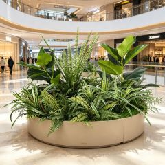 Custom Design Artificial Fern & Rubber Plant Circular Arrangement for Interior Decor,Custom Design Artificial Fern & Rubber Plant Circular Arrangement for Interior Decor