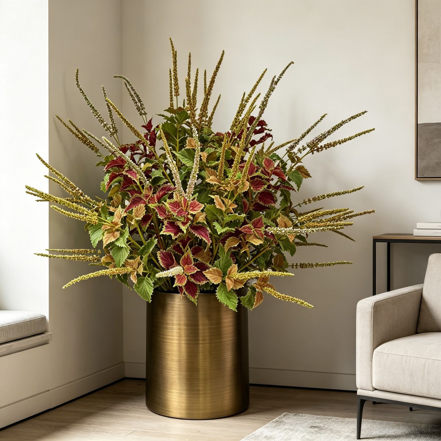 High Quality Artificial Coleus Floral Arrangement Potted Plant for Indoor Decor,High Quality Artificial Coleus Floral Arrangement Potted Plant for Indoor Decor