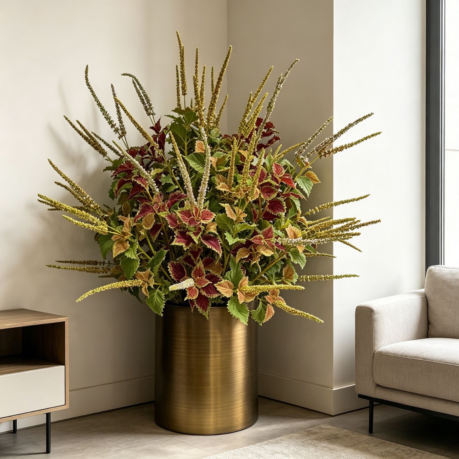 High Quality Artificial Coleus Floral Arrangement Potted Plant for Indoor Decor,High Quality Artificial Coleus Floral Arrangement Potted Plant for Indoor Decor