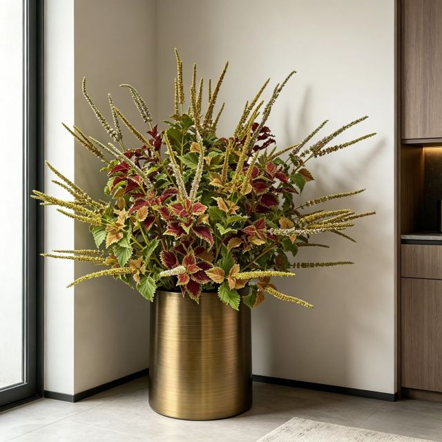 High Quality Artificial Coleus Floral Arrangement Potted Plant for Indoor Decor,High Quality Artificial Coleus Floral Arrangement Potted Plant for Indoor Decor