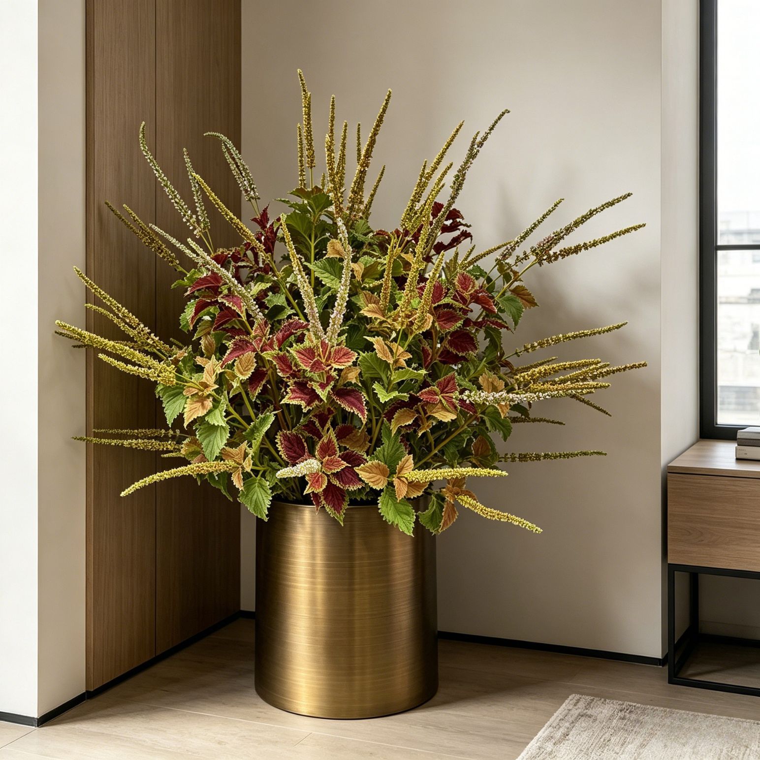 High Quality Artificial Coleus Floral Arrangement Potted Plant for Indoor Decor,High Quality Artificial Coleus Floral Arrangement Potted Plant for Indoor Decor