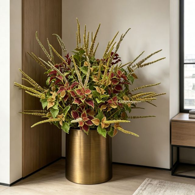 High Quality Artificial Coleus Floral Arrangement Potted Plant for Indoor Decor,High Quality Artificial Coleus Floral Arrangement Potted Plant for Indoor Decor