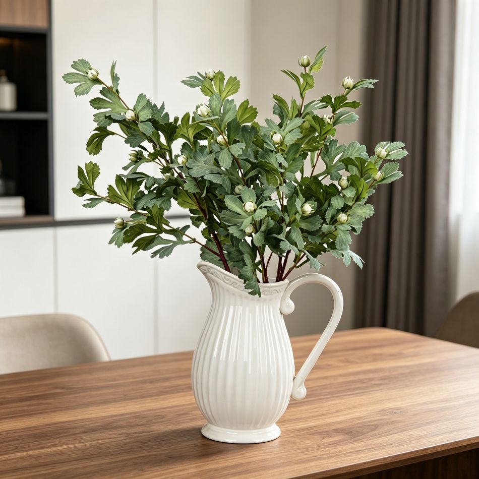 Premium Quality Artificial Golden Chrysanthemum Leaf Spray for Indoor Decor,Premium Quality Artificial Golden Chrysanthemum Leaf Spray for Indoor Decor