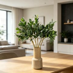 Custom design Artificial Single Stem 3‑Fork Desert Rose Leaves plant for Interior Decor,Premium Quality Artificial Single Stem 3‑Fork Desert Rose Leaves plant for Interior Decor