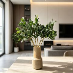 Custom design Artificial Single Stem 3‑Fork Desert Rose Leaves plant for Interior Decor,Premium Quality Artificial Single Stem 3‑Fork Desert Rose Leaves plant for Interior Decor