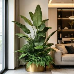 Custom design Artificial Tropical Greenery Arrangement for Home/Office/Hotel Decor,High Simulated Artificial Tropical Greenery Arrangement for Home/Office/Hotel Decor